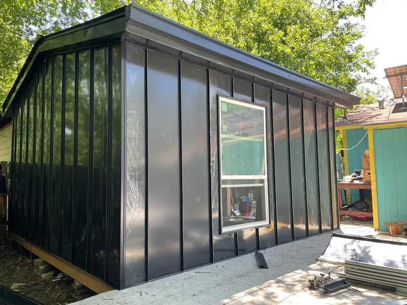 Black standing seam metal wall panels for Metal Roof Installation in Prineville